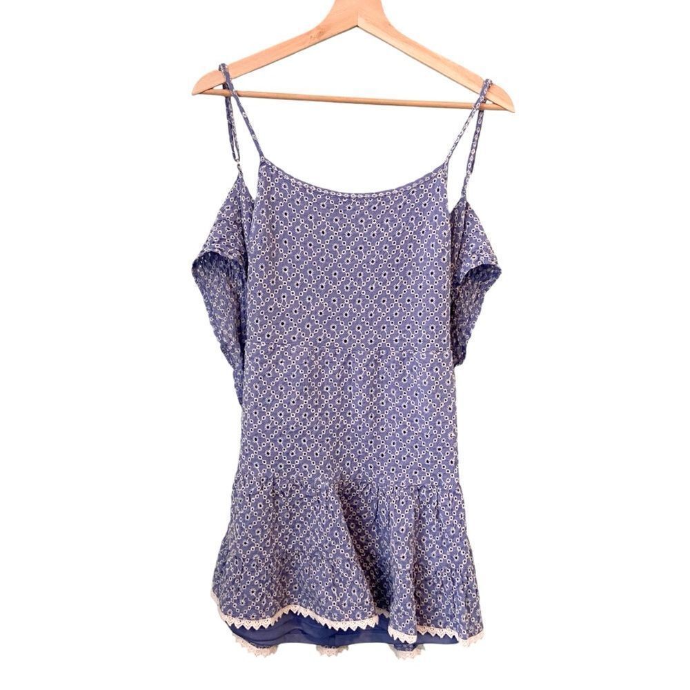 Xtraordinary Sleeveless Spaghetti Strap Eyelet Mini Dress in Size Medium - Picture 8 of 15